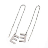 Stainless Steel Stud Earrings Earrings Ear Threads Alphabet Initial Letter Z314