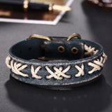 Leather Bracelet Handmade 9 Inches 14MM Belt Buckle  L478