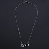 Valentine Stainless Steel Pendant Necklace Lobster Infinity Love Silver 17" Z589