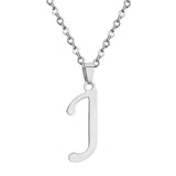 Stainless Steel Women's Unisex 18 Inch Necklace Pendant Letter Lobster Clasp S2