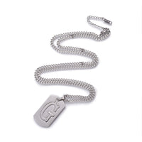 Stainless Steel Initial Pendant Necklace Lobster Chain Alphabet Letter 27" A385