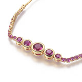 Adjustable Bracelet Slider Bracelet Gold Fuchsia Green Adjustable 8mm Z230