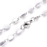 Stainless Steel Chain Necklaces Lobster Horse Eye Gold 16.61 inches 42.2cm Z554