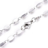 Stainless Steel Chain Necklaces Lobster Horse Eye Gold 16.61 inches 42.2cm Z554