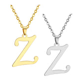 Stainless Steel Women's Unisex 18 Inch Necklace Pendant Letter Lobster Clasp S2