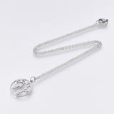 201 Stainless Steel Pendant Necklaces Cable Chains Earth Silver Gold 15.7" P665