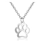 304 Stainless Steel Pendant Necklace Dog's Paw Stainless Steel 16" 1mm A407