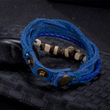 Leather Bracelet 8.5 Inches 14MM Push Button L440