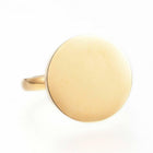 304 Stainless Steel Finger Rings Flat Round Gold Silver Z694