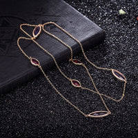 Yellow Gold Plated Necklace Chain AAA Zirconia Lobster Clasp B387