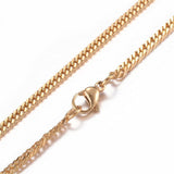 Stainless Steel Chain Necklaces Lobster Gold 19.7inches 50cm 2.5mm Z569