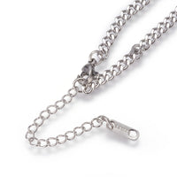 Stainless Steel Initial Pendant Necklace Lobster Chain Alphabet Letter 27" A385