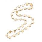 Stainless Steel Link Chain Necklaces Lobster Star Gold 16.61 inches 42.2cm Z557