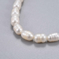 Natural Pearl Beads Stretch Bracelets 2"(5.2cm)  6-10MM Pear Size P507