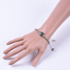Adjustable Natural Labradorite Braided Bead Bracelets Brass Findings P509