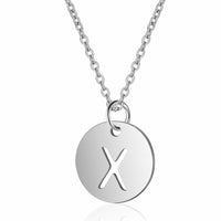 Stainless Steel Women's Unisex 18 Inch Necklace Pendant Letter Lobster Clasp S3