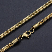 304 Stainless Steel Wheat Chain Necklace Lobster Gold Silver 18-24" 3mm  A422