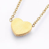 Stainless Steel Set Pendant Necklace Earrings Bracelets Enamel Heart 17" P721