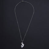 Stainless Steel Pendant Necklace Lobster Clasp Gecko Silver 17.71" 1.5mm P78