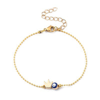 Bead Bracelet Ball Evil Eye Enamel Stainless Steel Lobster Gold Star Heart Z150