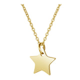 304 Stainless Steel Pendants Necklaces Chains Star Gold Silver 16.3'' 1mm P377