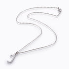 Stainless Steel Set Stud Earring Pendant Necklace Alphabet Letter 17.7" P495