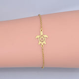 201 Stainless Steel Link Bracelet Lobster Turtle Silver Gold Adjustable P254
