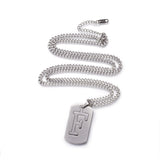 Stainless Steel Initial Pendant Necklace Lobster Chain Alphabet Letter 27" A385