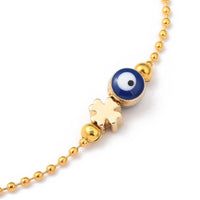 Bead Bracelet Ball Evil Eye Enamel Stainless Steel Lobster Gold Star Heart Z150