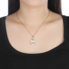 Yellow Gold Plated Necklace Pendant  AAA Zirconia  Lobster Clasp B178