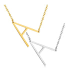 Stainless Steel Women's Unisex 18 Inch Necklace Pendant Letter Lobster Clasp S1