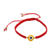 Adjustable Nylon Thread Braided Bead Bracelet Handmade Evil Eye Gold Z143