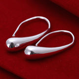 Sterling Silver P Threader Drop Dangle Hook Earrings L18