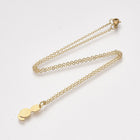 201 Stainless Steel Pendant Necklaces Cable Chains Cat Silver Gold 15.7" P664