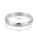 Stainless Steel Plain Band Ring Silver Gold Black Adjustable Size Z735