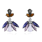 Yellow Gold Plated Earrings Chadelier  Stud Clasp L832