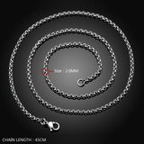 Stainless Steel Necklace Chain Rolo Box Chain 18-20 Inches 2MM Lobster B197