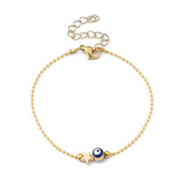 Bead Bracelet Ball Evil Eye Enamel Stainless Steel Lobster Gold Star Heart Z150