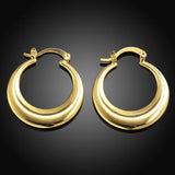 Rose Gold Latch Back Hoop Bali Earrings L125