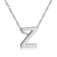 Stainless Steel Women's Unisex 18 Inch Necklace Pendant Letter Lobster Clasp S3