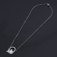 Stainless Steel Pendant Necklace Lobster Bird Birdcage Silver 16.92" 43cm Z582