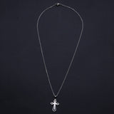 Stainless Steel Pendant Necklace Lobster Clasp Cross Gold 17.71" 1.5mm P100