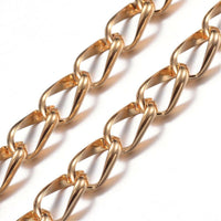 Stainless Steel Chain Bracelet Lobster Gold 8.2" (210mm) 7mm Z201