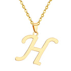 Stainless Steel Women's Unisex 18 Inch Necklace Pendant Letter Lobster Clasp S2