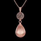 Yellow Rose Gold Plated Necklace Women's Pendant Drop Lobster Clasp B288