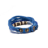 Leather Bracelet 8.5 Inches 14MM Push Button L440