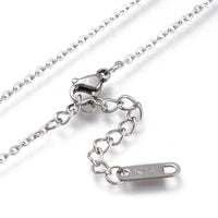 Stainless Steel Padlock Pendant Necklaces Lobster 16-1/2 inches 42cm Z498