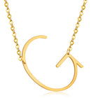 Stainless Steel Women's Unisex 18 Inch Necklace Pendant Letter Lobster Clasp S1