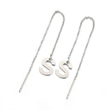 Stainless Steel Stud Earrings Earrings Ear Threads Alphabet Initial Letter Z314