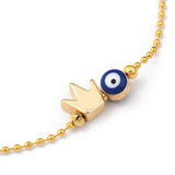 Bead Bracelet Ball Evil Eye Enamel Stainless Steel Lobster Gold Star Heart Z150